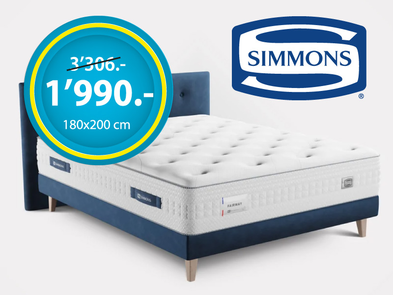 Matelas Simmons Fairway 180x200 Boxspring Expert Etoy